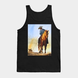 Cowboy Riding Horse Tank Top